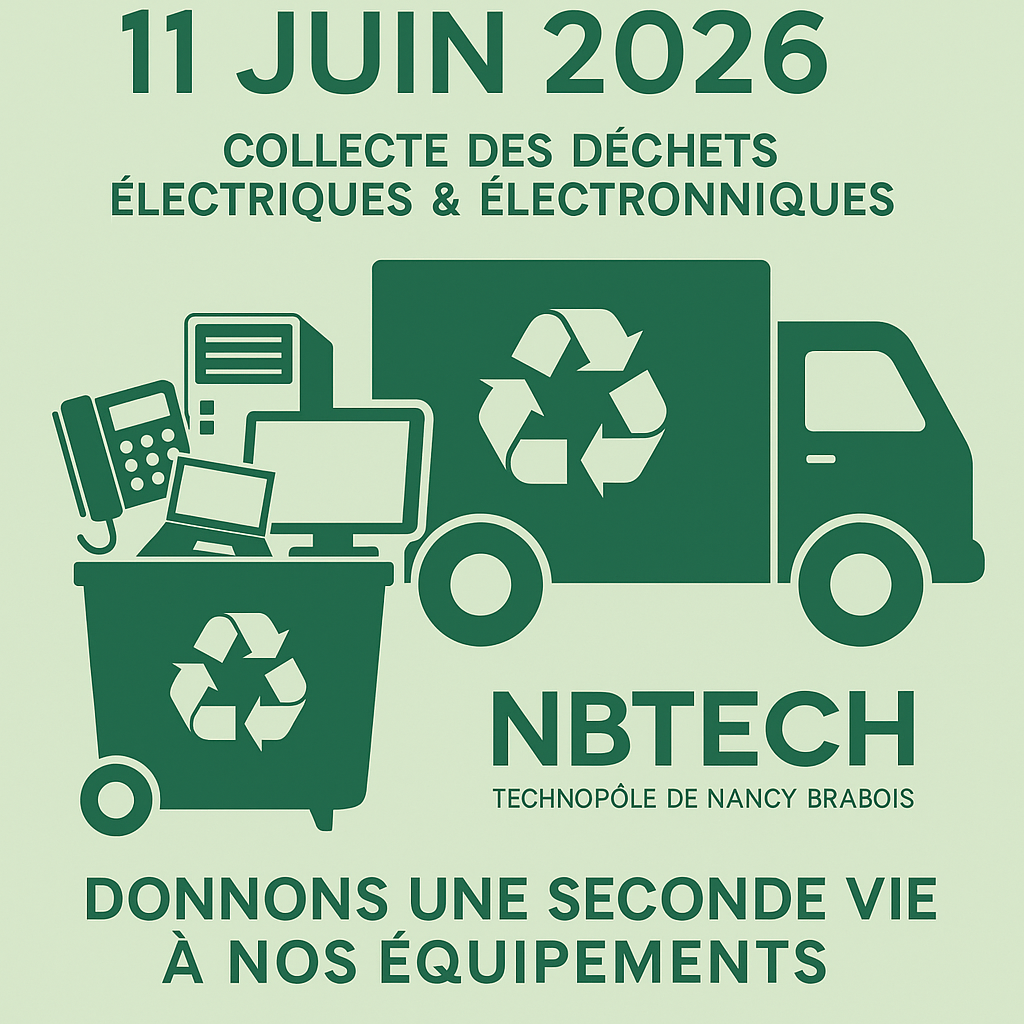 Collecte de déchets électriques et électroniques sur le Technopôle de Nancy Brabois lors d’une journée NBTECH