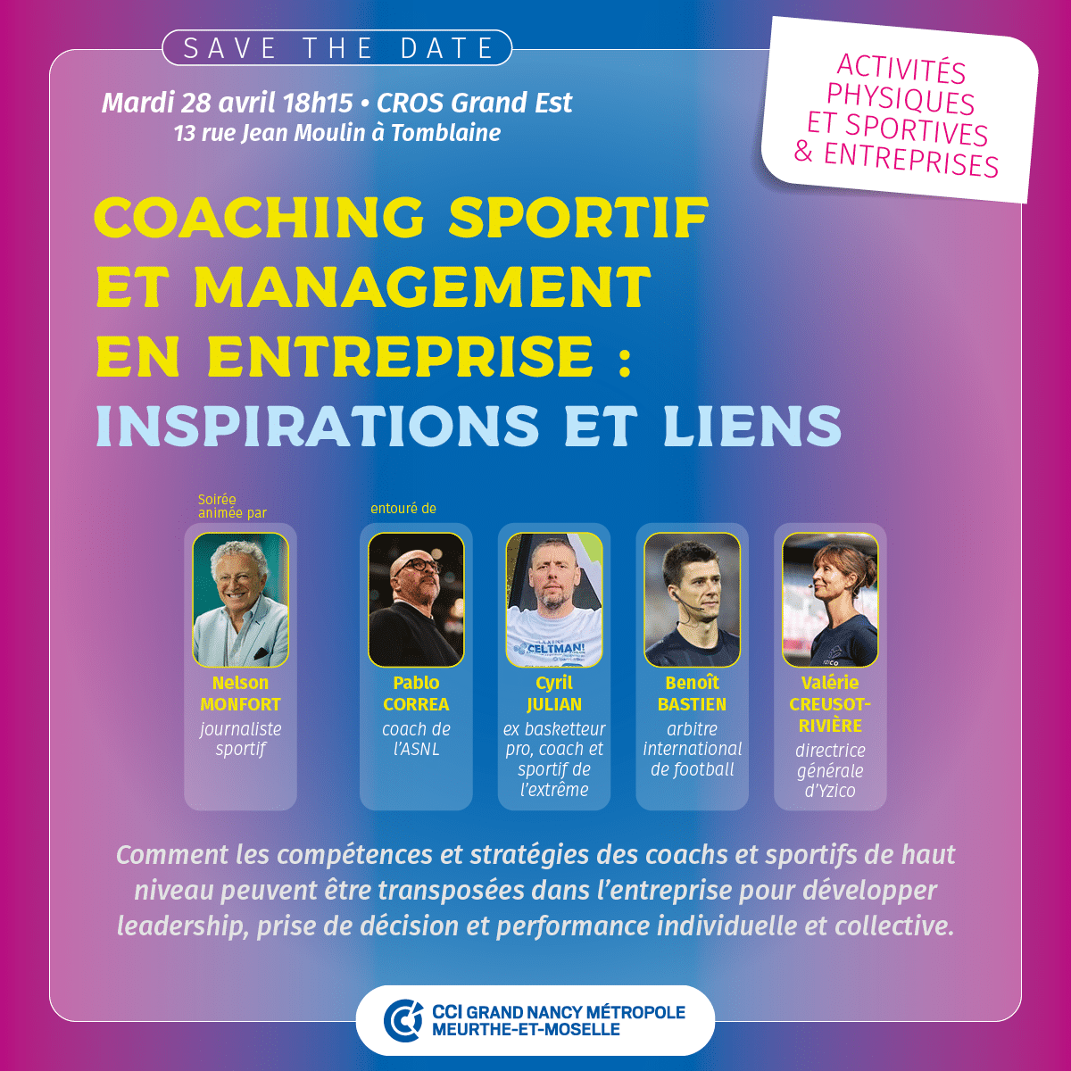 Conférence : Sport de haut niveau et Management