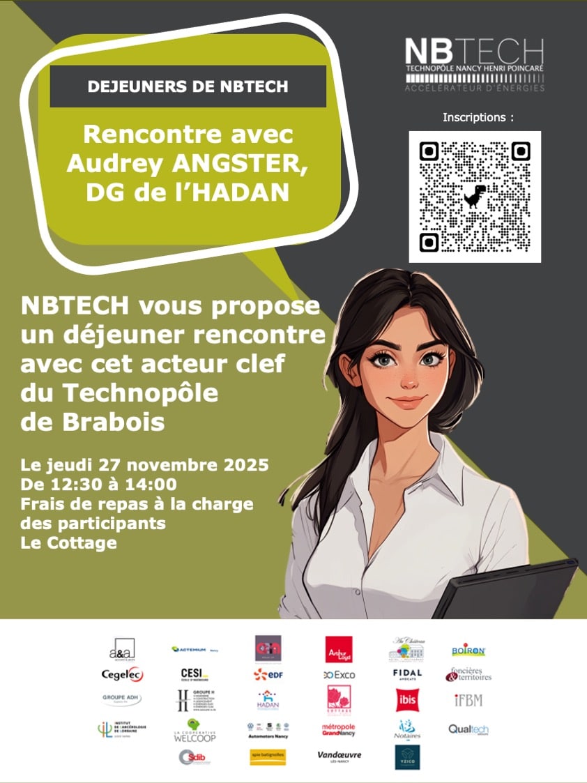 Photo du déjeuner-rencontre NBTECH au Technopôle de Nancy Brabois, réunissant entreprises et acteurs de la santé.