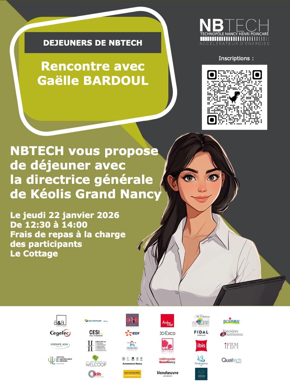 Déjeuner rencontre avec Gaëlle Bardoul, Directrice Générale de Kéolis Grand Nancy