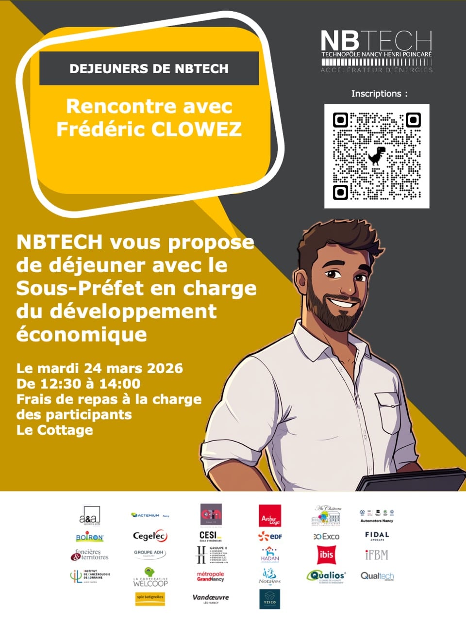Déjeuner avec le Sous-Préfet en charge de l&rsquo;économie