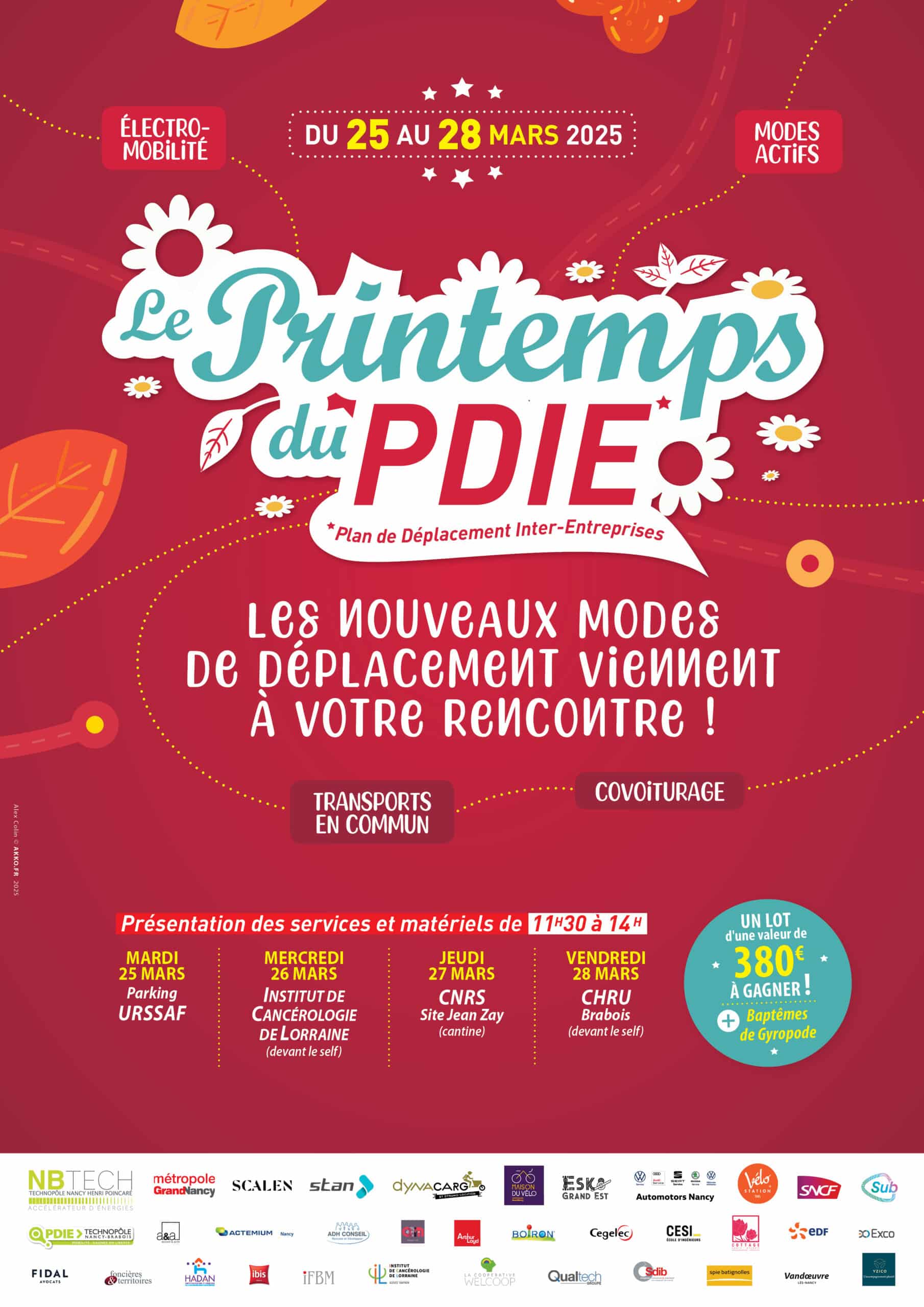 En mars 2025, participez au Printemps du PDIE au Technopôle de Nancy Brabois et découvrez des solutions innovantes pour une mobilité durable et responsable !
