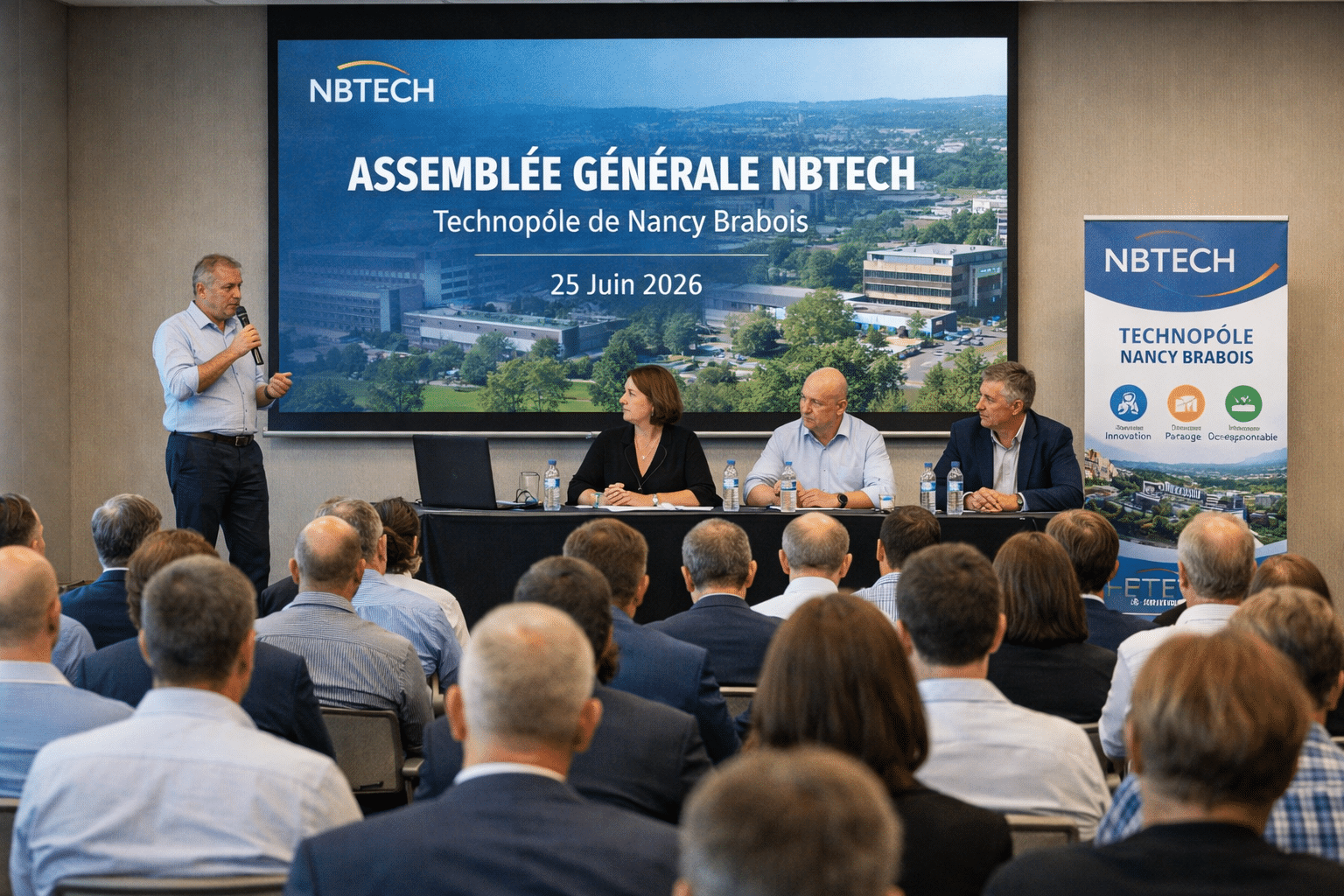 Participants réunis lors d’une Assemblée Générale NBTECH au Technopôle de Nancy Brabois